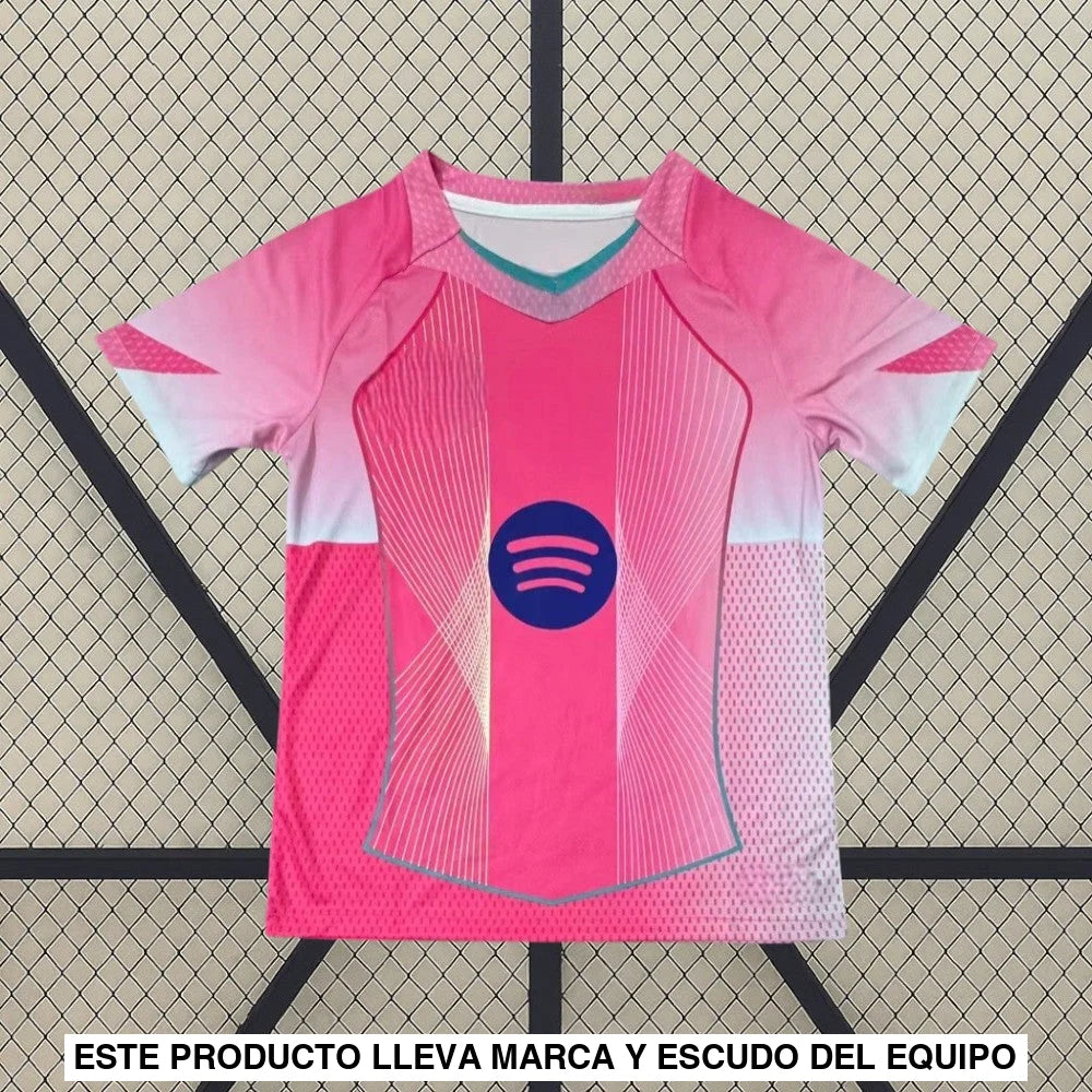 Camiseta Barcelona 25-26, Edicion Especial Rosa (LLEVA PERSONALIZACIÓN CHAMPIONS LEAGUE)(ENTREGA EN 24-72 HORAS)