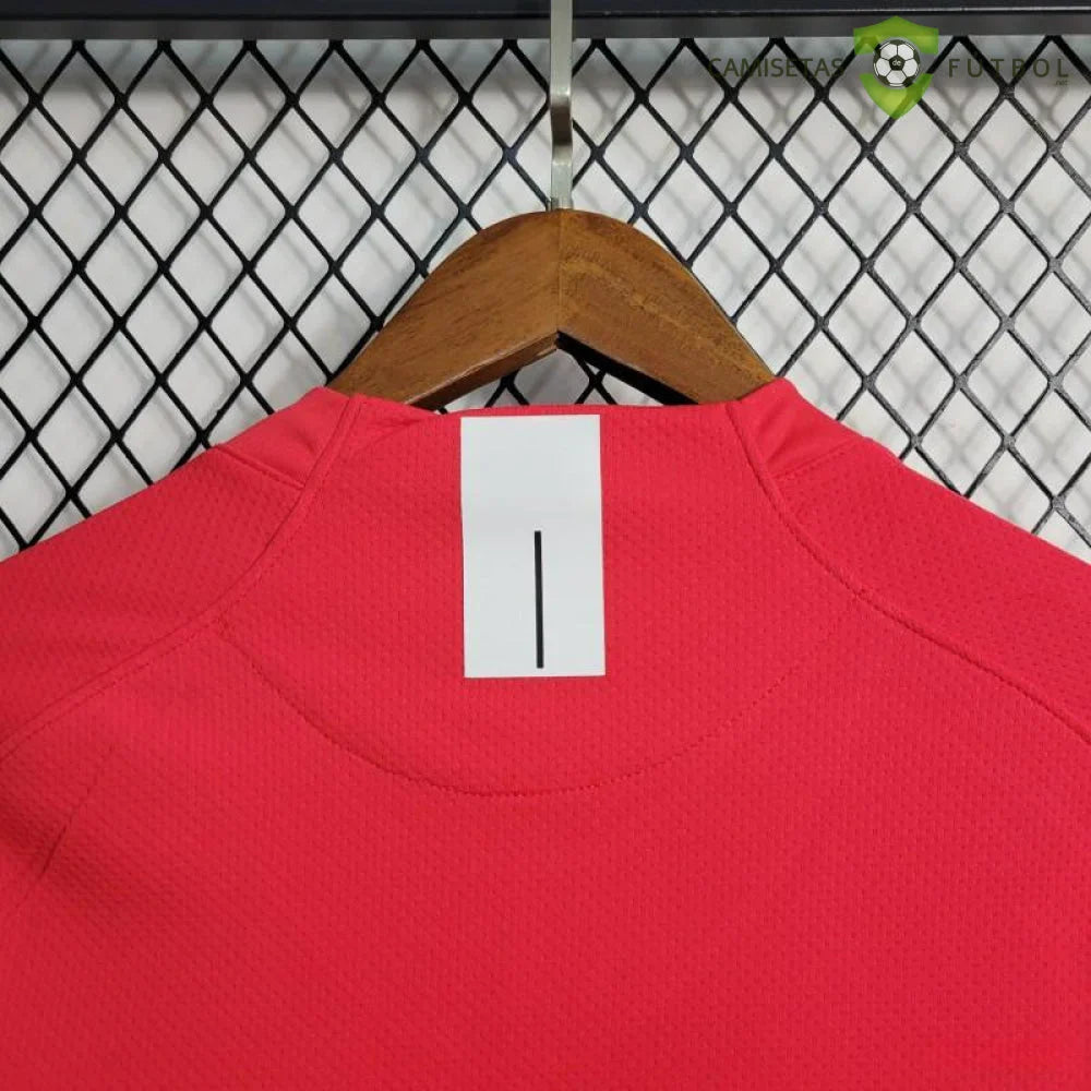Camiseta Manchester United 07-08, Local, Manga Larga (Versión Retro)