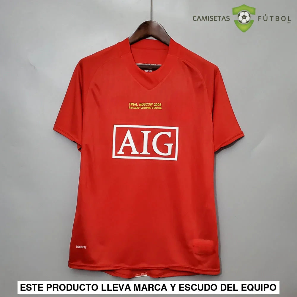 Camiseta Manchester United 07-08, Local (Versión Retro)