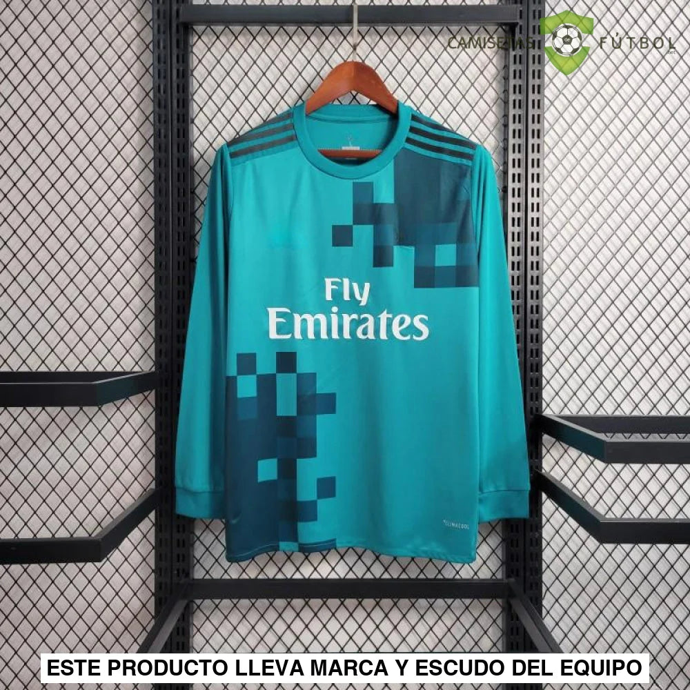Camiseta R.M. 17-18, 3ª Equipacion, Manga Larga (Versión Retro)