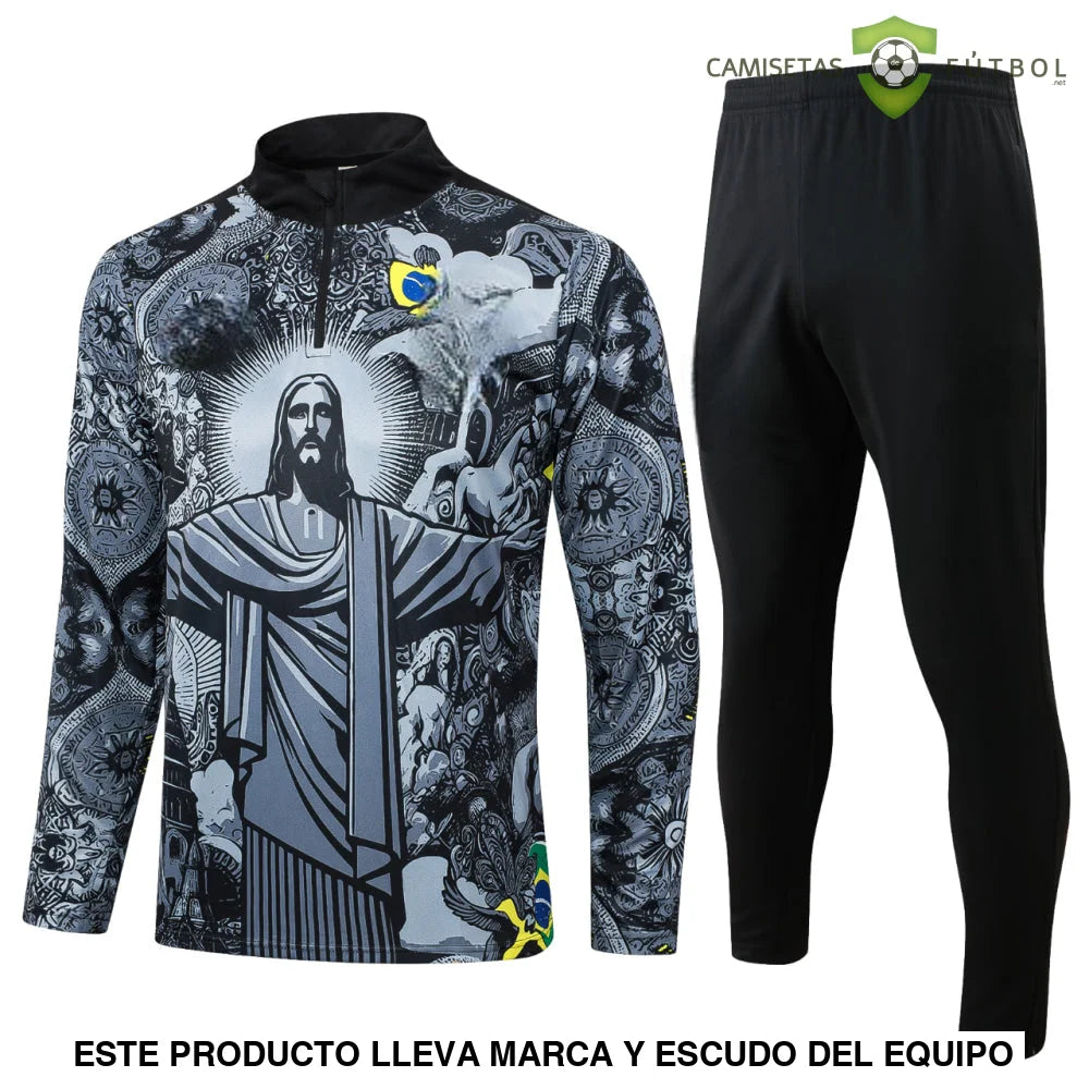 Chandal Brasil 24-25, media cremallera, Modelo 6 (ENTREGA EN 24-72 HORAS)