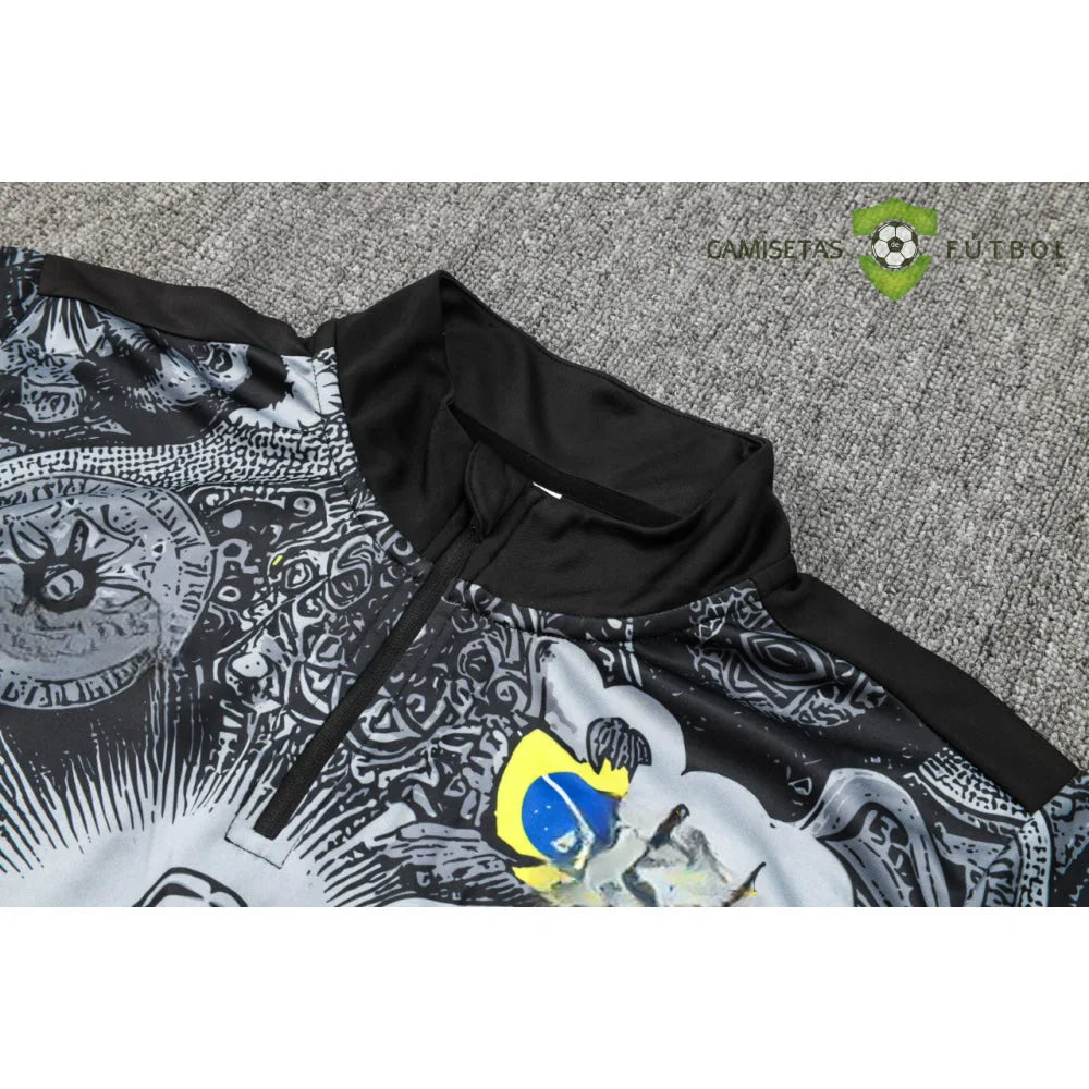 Chandal Brasil 24-25, media cremallera, Modelo 6 (ENTREGA EN 24-72 HORAS)