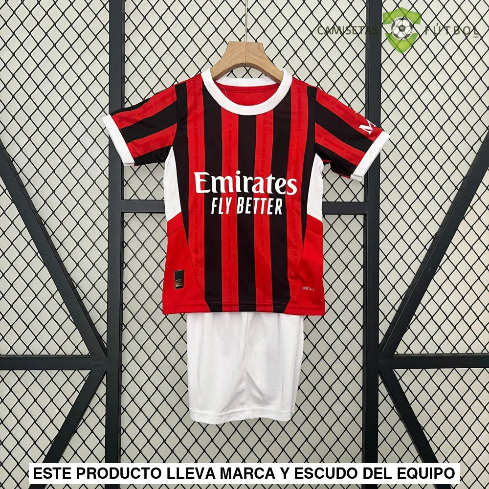 Equipación AC Milan 24-25, Local, Niño