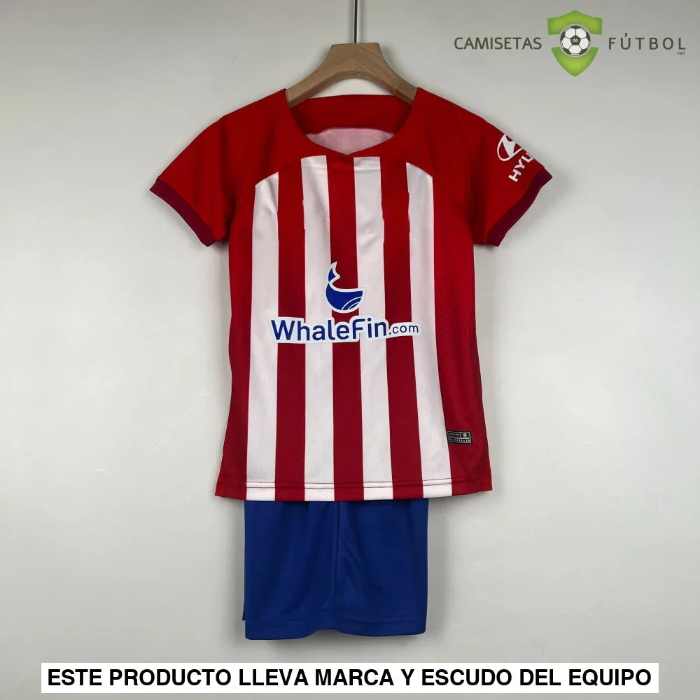 Equipación Atlético de Madrid 23-24, Local, Niño (ENTREGA EN 24-72 HORAS)