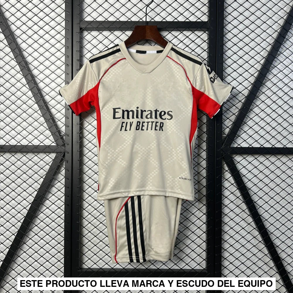 Equipación Benfica 25-26, Visitante Beige, Niño