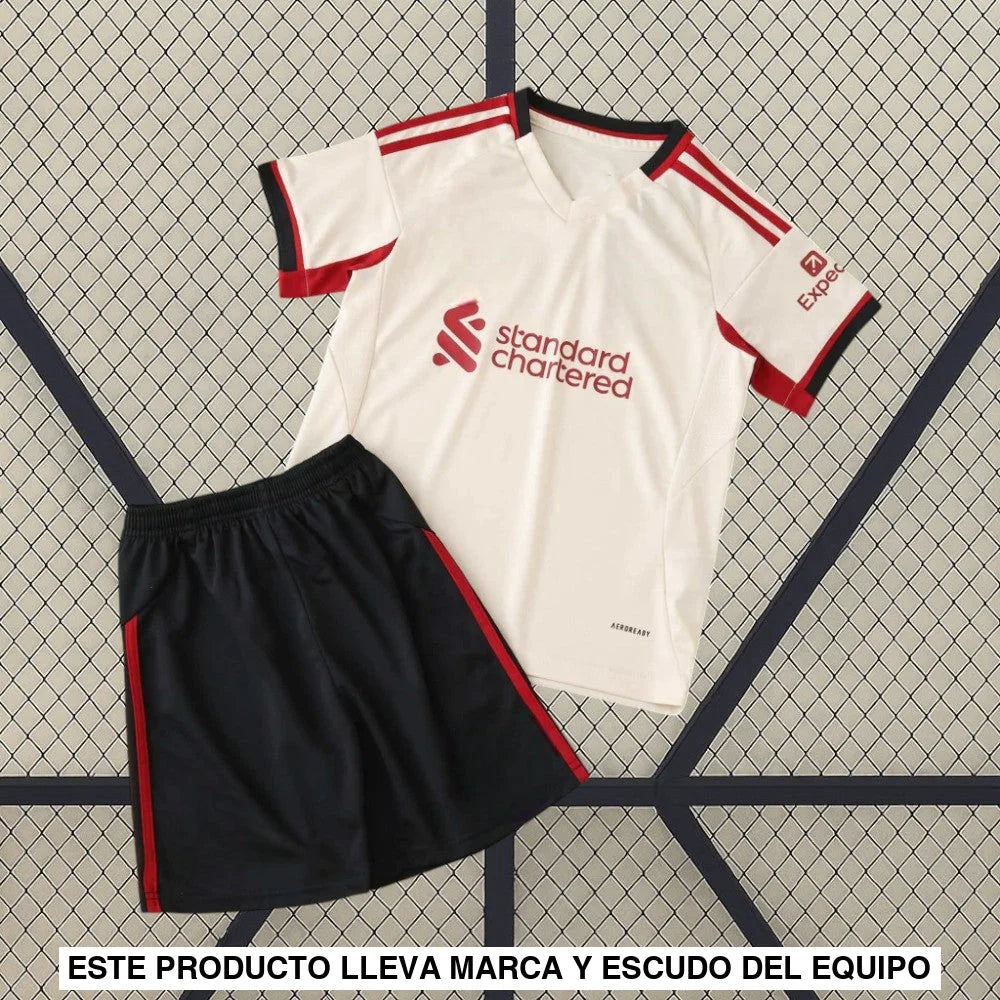 Equipación Liverpool 25-26, Visitante, Niño